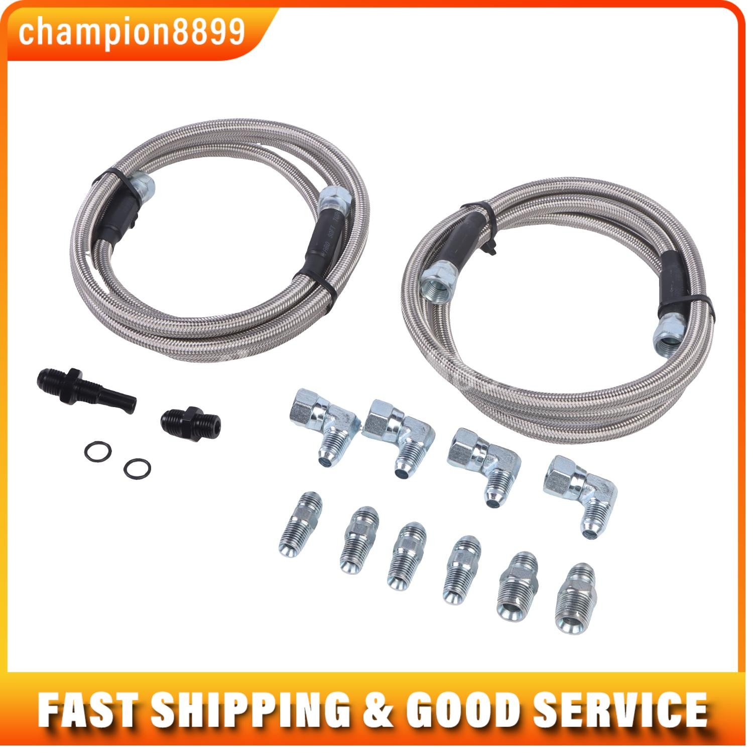 6AN 70″ Transmission Fluid Oil Cooler PTFE Hose Line Kit Fit GM Chevy 4L80E