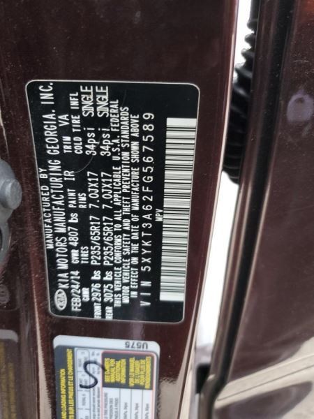 Automatic Transmission 2.4L FWD Fits 14-15 SORENTO 1657041