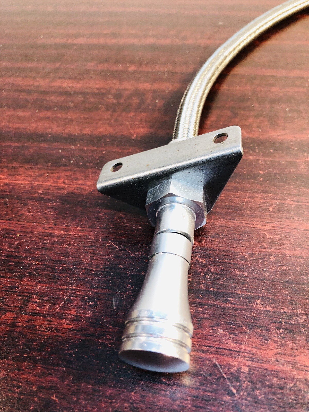 Ford AOD Flexible Stainless Steel Braided Transmission Dipstick Billet Aluminum