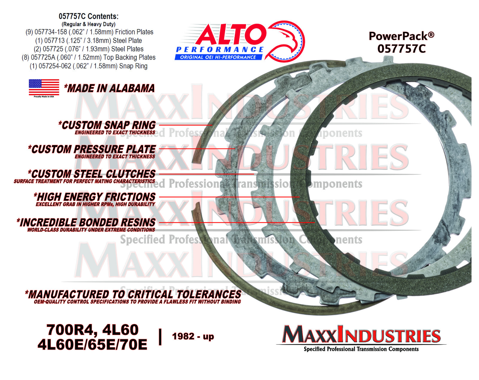 2004-Up 4L60E Transmission Performance Rebuild Kit with 3-4 PowerPack® Alto HEG