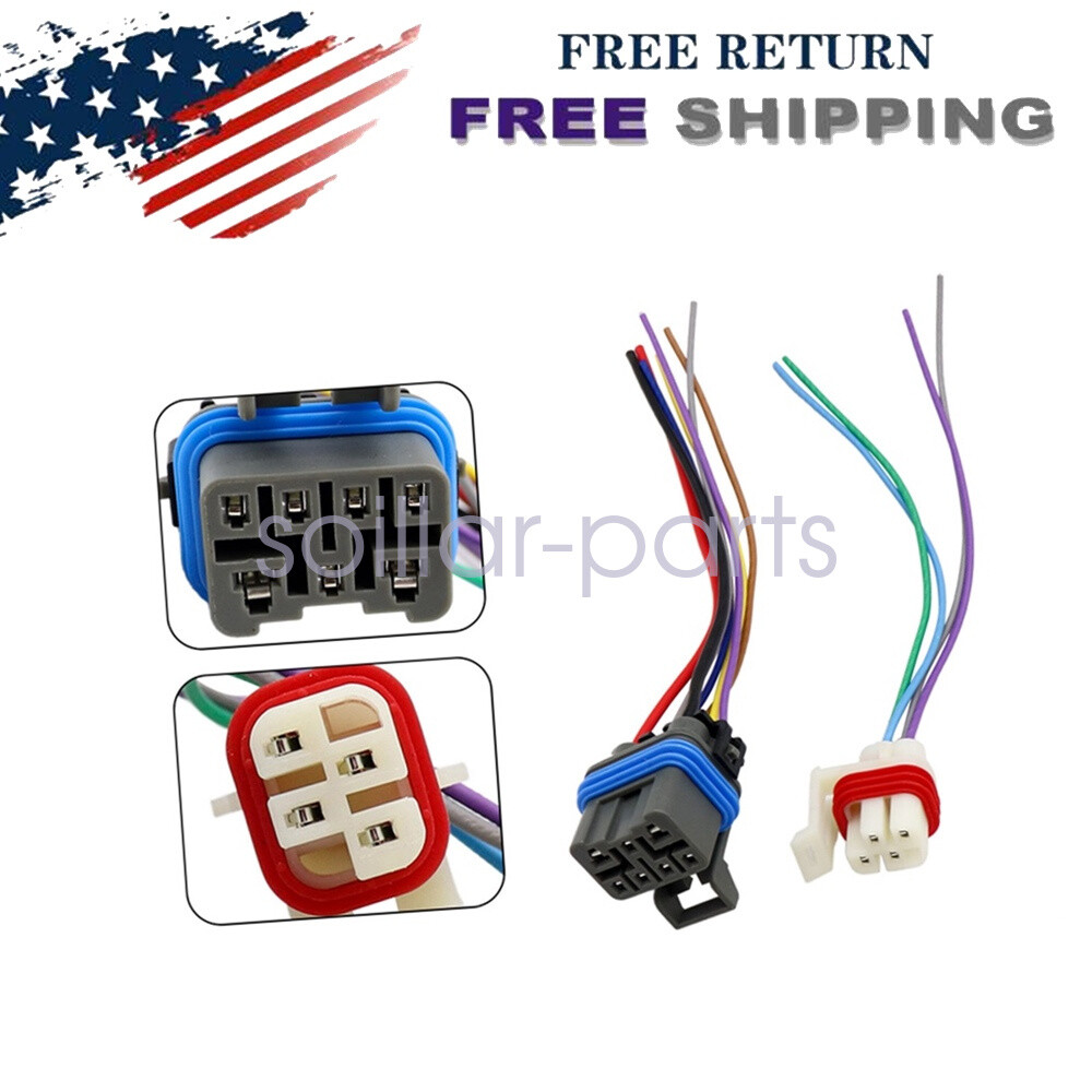 FITS Chevrolet 2PCS Neutral Safety Switch Connector Wire Harness 7-PIN &4-PIN