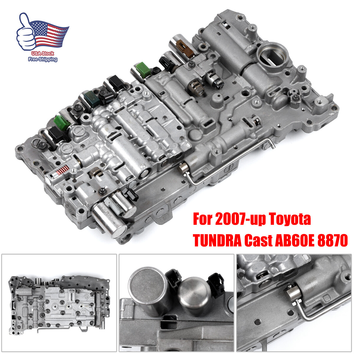 Transmission Valve Body W/Solenoids for 2007-2021 Toyota Tundra Cast AB60E US