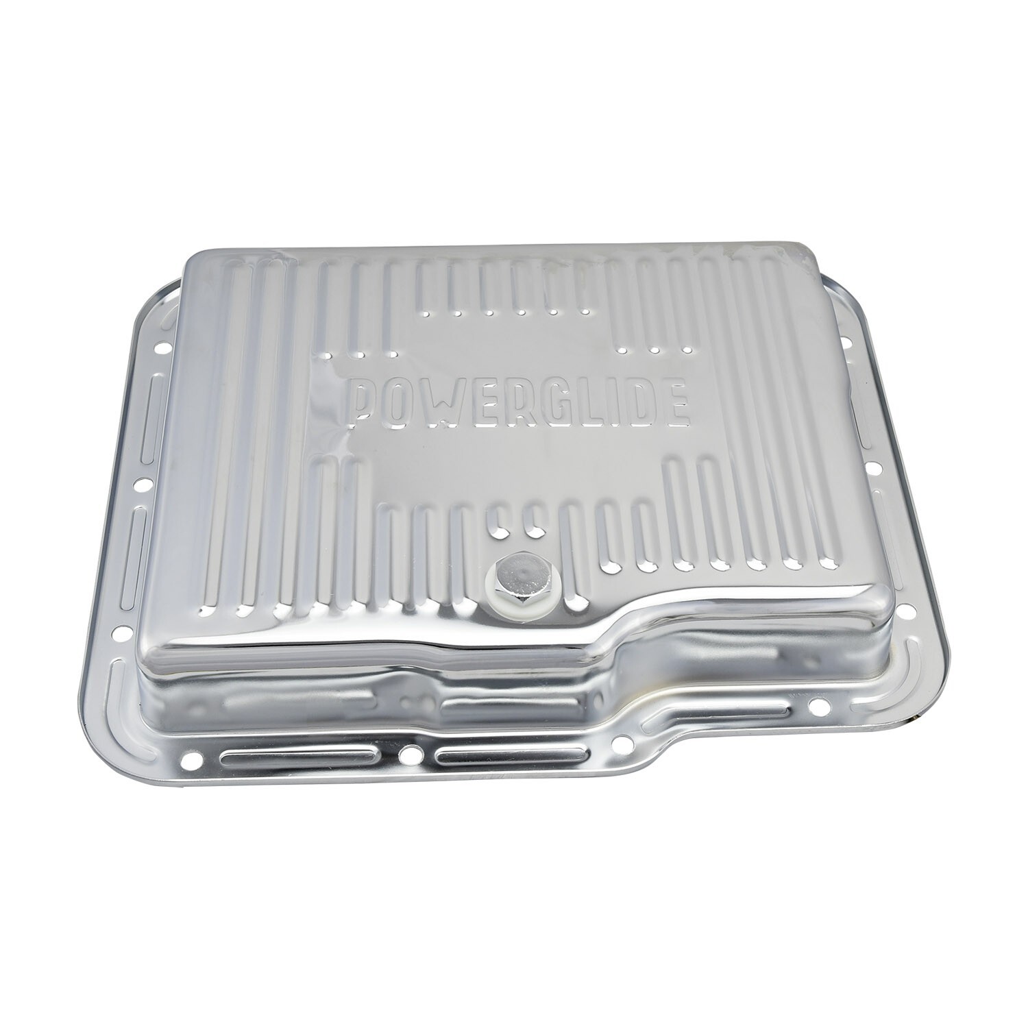 GM Chevy Powerglide Chrome Steel Transmission Oil Pan Kit W/ Gasket & Bolts