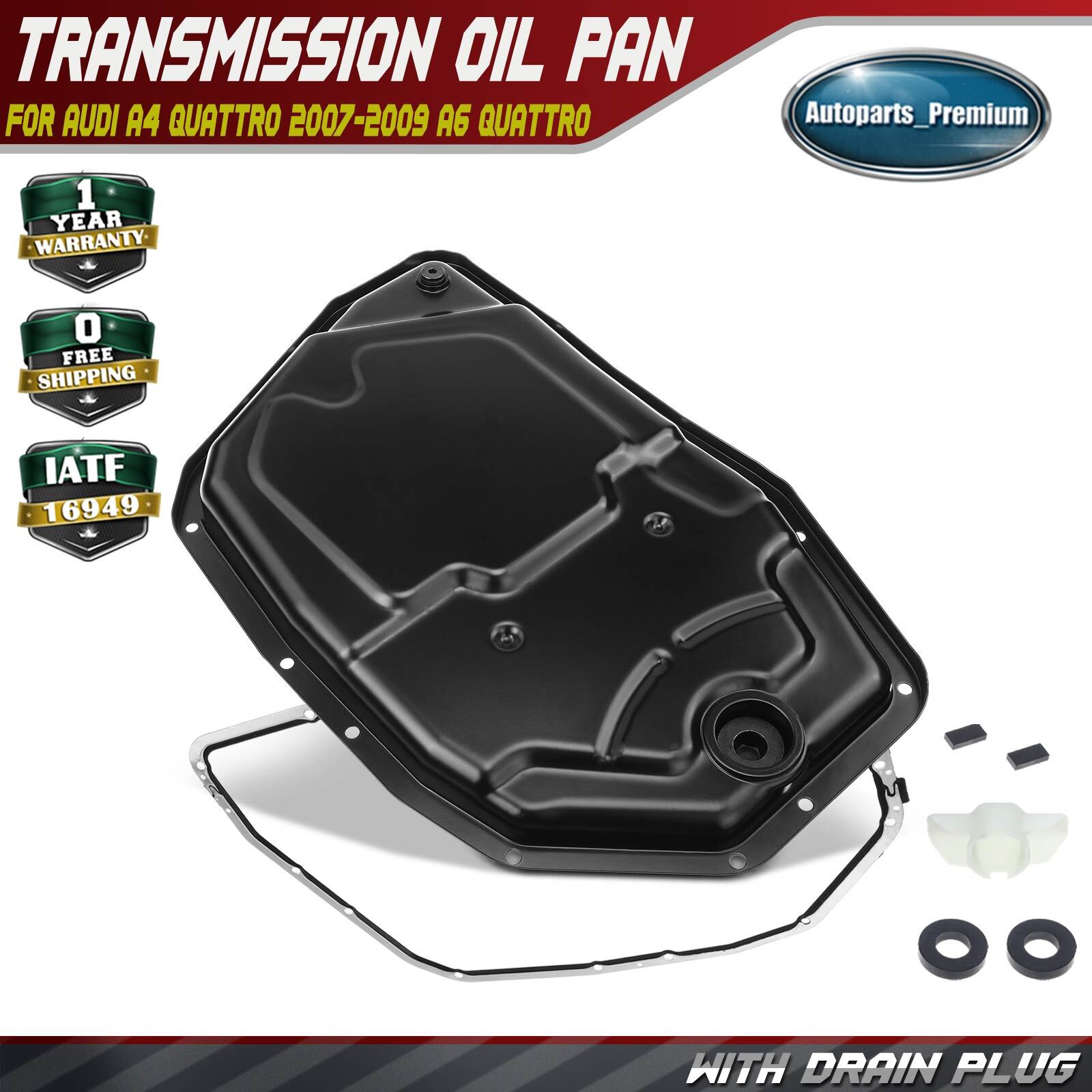 Transmission Oil Pan w/ Gasket for Audi A4 A8 Quattro 2007-2009 A6 Quattro S4 S6