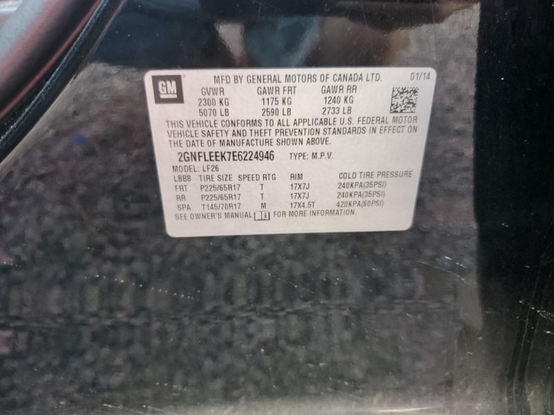 Automatic Transmission AWD 2.4L Fits 14 EQUINOX 3692015