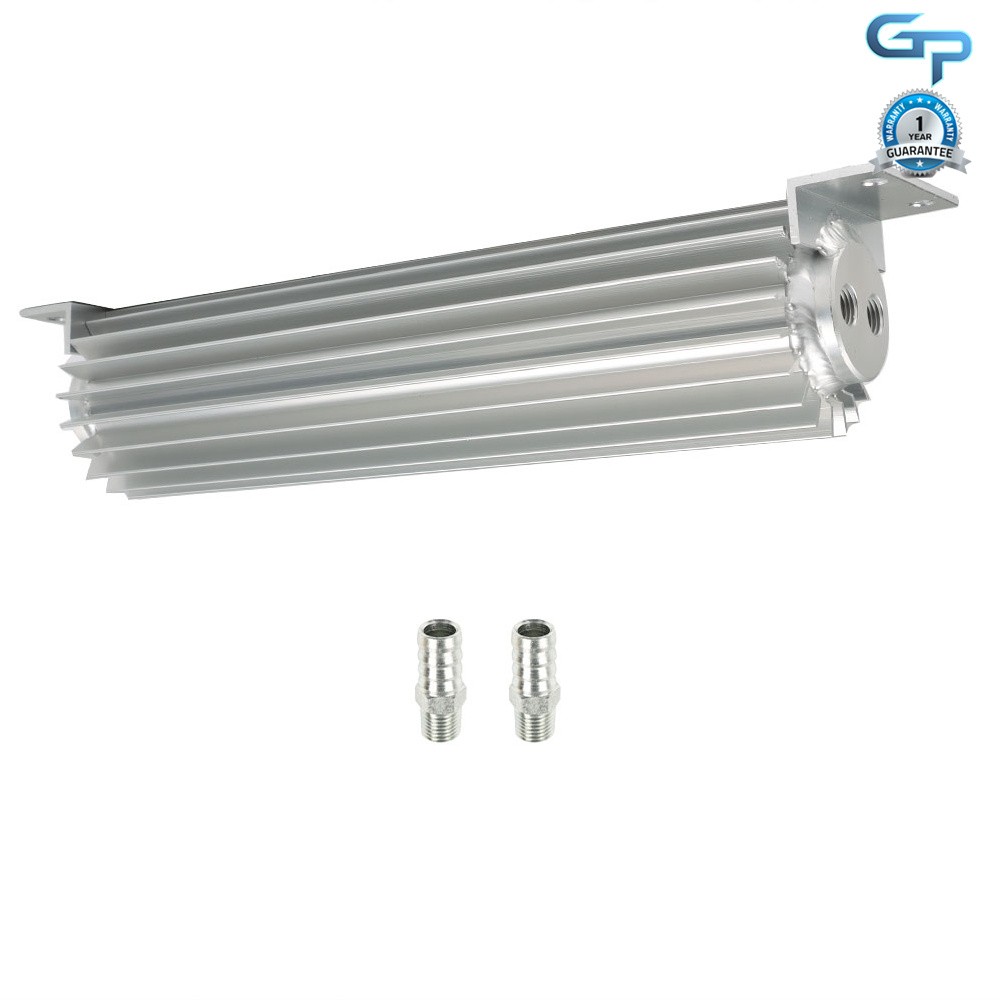 12″ Dual Pass Aluminum Finned Transmission Oil Cooler For Hot Rod Cars Universal