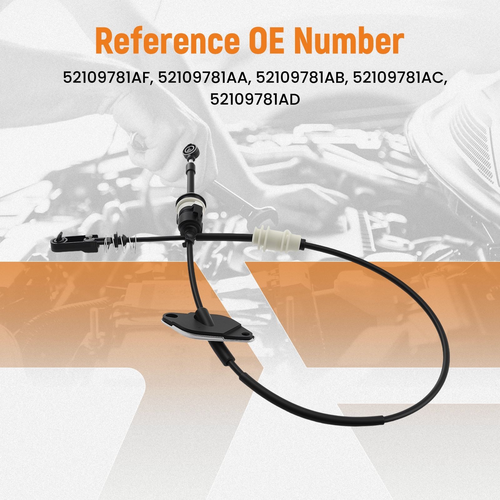 Gearshift Control Cable for Dodge Nitro R/T 4.0L 2007-2009 52109781AB
