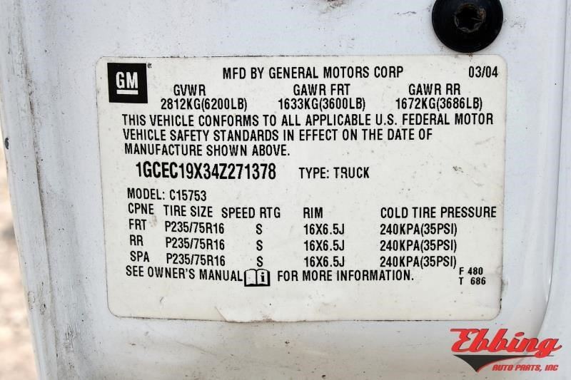 Automatic Transmission 4.3L 4×2 Ext Cab Fits 2004 Chevy Silverado 1500 691944