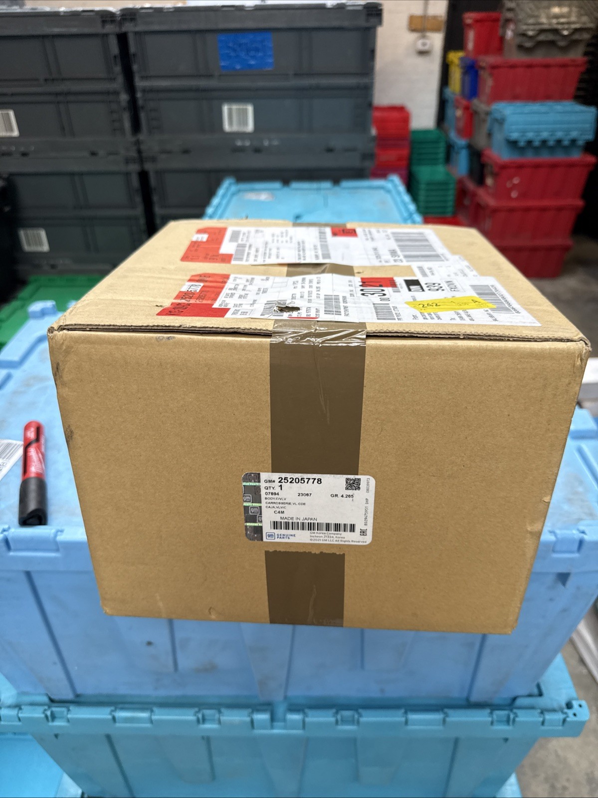 (1)Genuine Transmission Main Control Valve Body 25205778 Nos OEM Red Tote 245