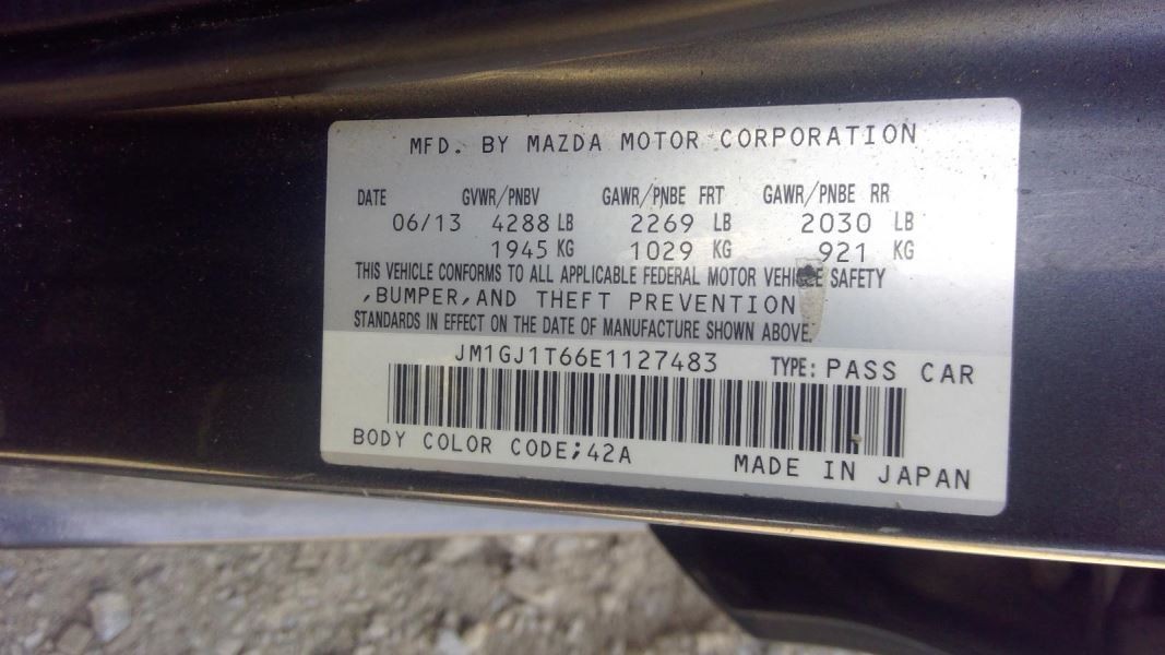 Automatic Transmission 2.5L Fits 14-15 MAZDA 6 1170883