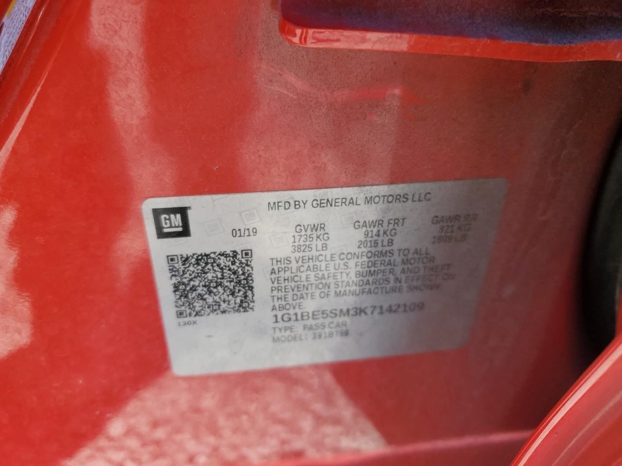 Automatic Transmission Gasoline Fits 19 CRUZE 1858408