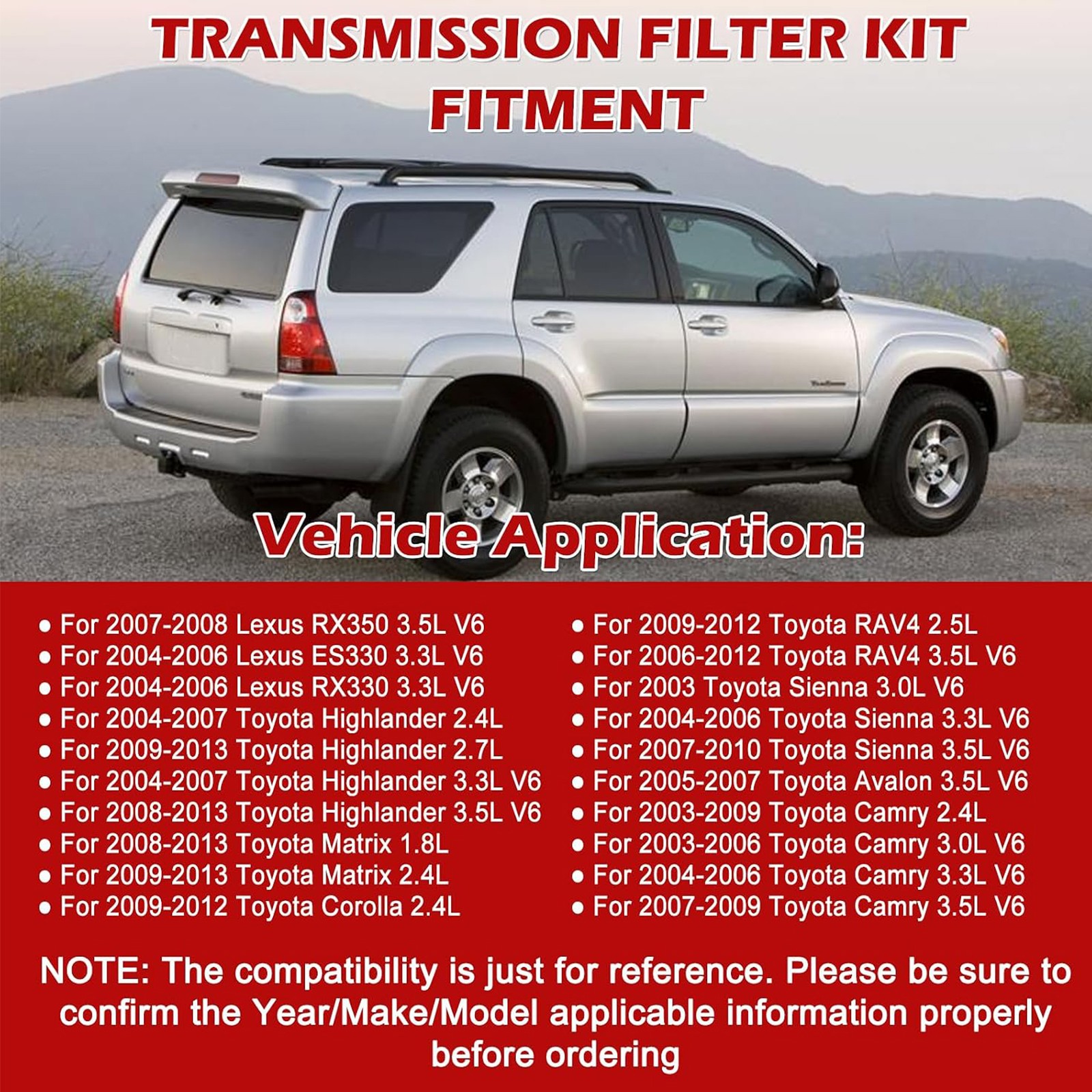 Automatic Filter Transmission With Kit Gasket 35330-08010 For 2003-2013 Toyota