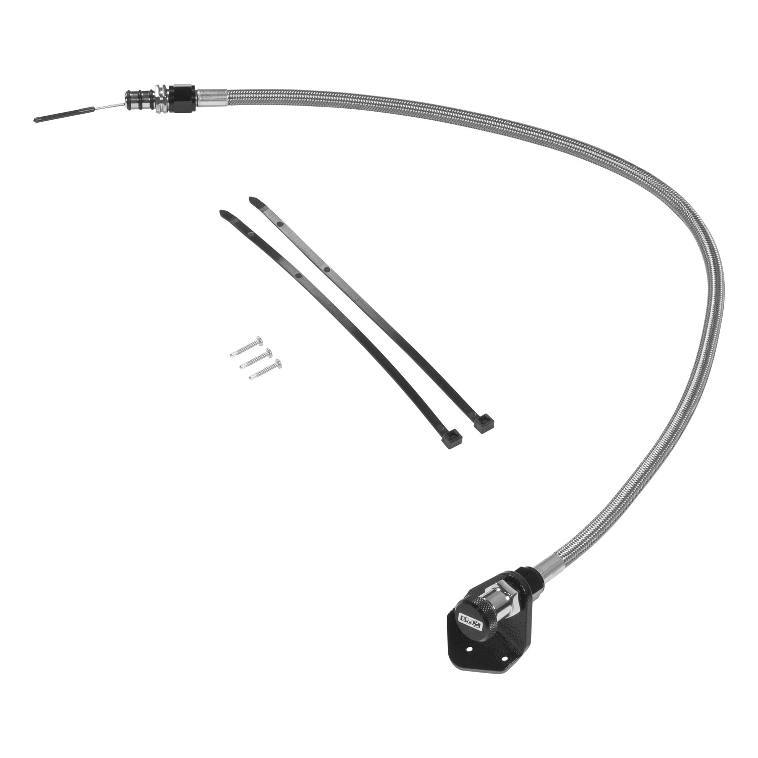22173 B&M Locking Auto Trans Dipstick & Tube – Billet Aluminum/Stainless Steel