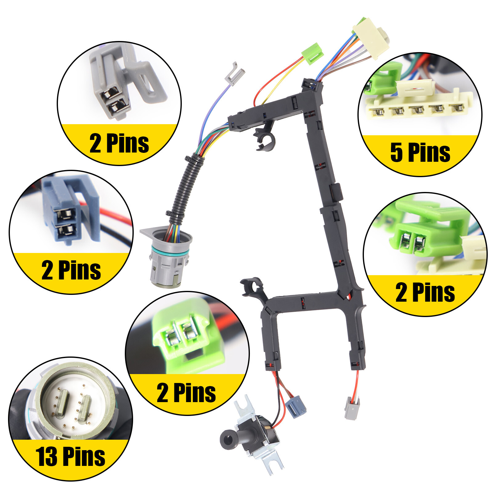 For Chevrolet 03-07 4L60E Internal Wire Harness with Anti-bleed Lock-up Solenoid