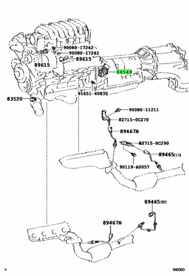 TOYOTA Genuine OEM Range Sensor 84540-0C010 2008-2018 Sequoia 2007-2019 Tundra