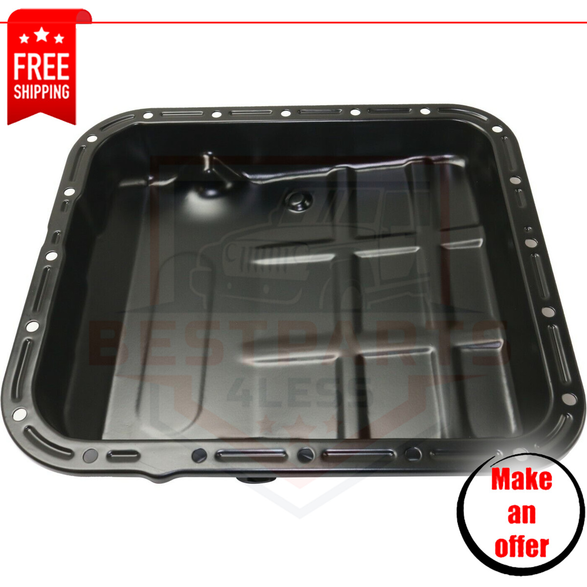 New Transmission Pan black steel for 1999-2002 Subaru Forester Base, L, S