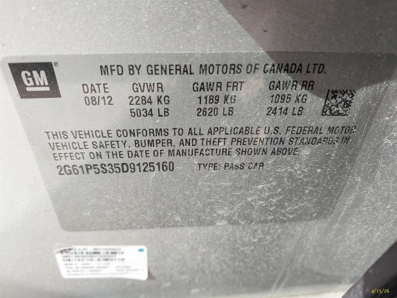 Automatic Transmission FWD 3.6L Fits 13-17 EQUINOX 3669537