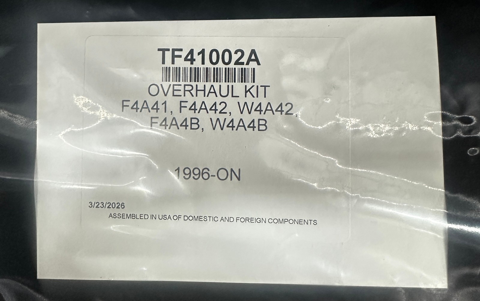 Mitsubishi Hyundai Transmission F4A41 F4A42 W4A42 Overhaul Kit Gaskets Seal 1996