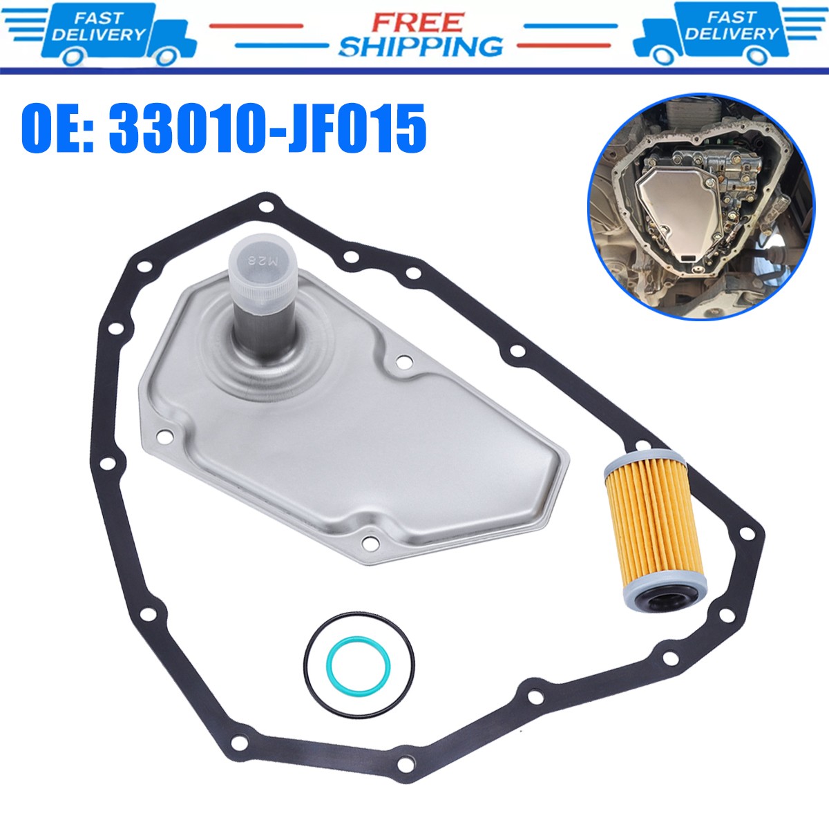 Transmission Oil Filter Pan Gasket Kit For Nissan Sentra Versa 12-19 33010-JF015