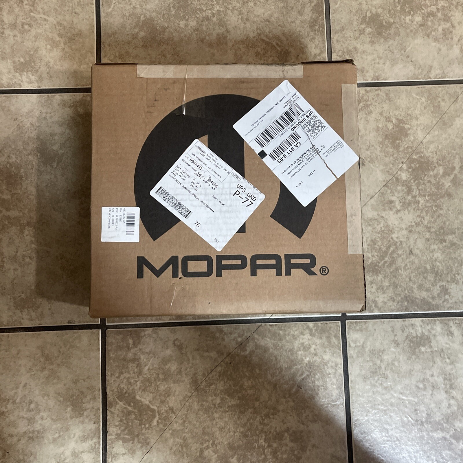 Genuine Mopar Complete Valve Body 68318222AA