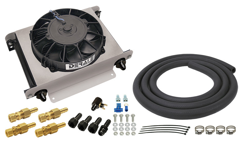 Derale 13960 25 Row Hyper-Cool Remote Transmission Cooler Kit, -6AN