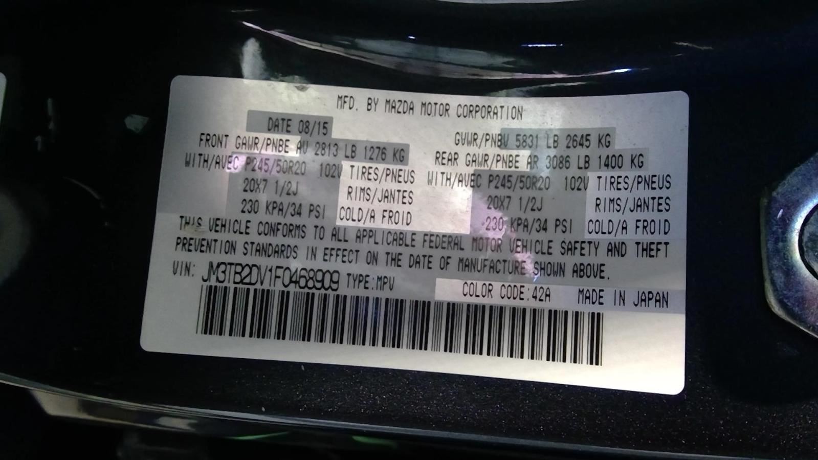 Automatic Transmission FWD Fits 11-15 MAZDA CX-9 1042391
