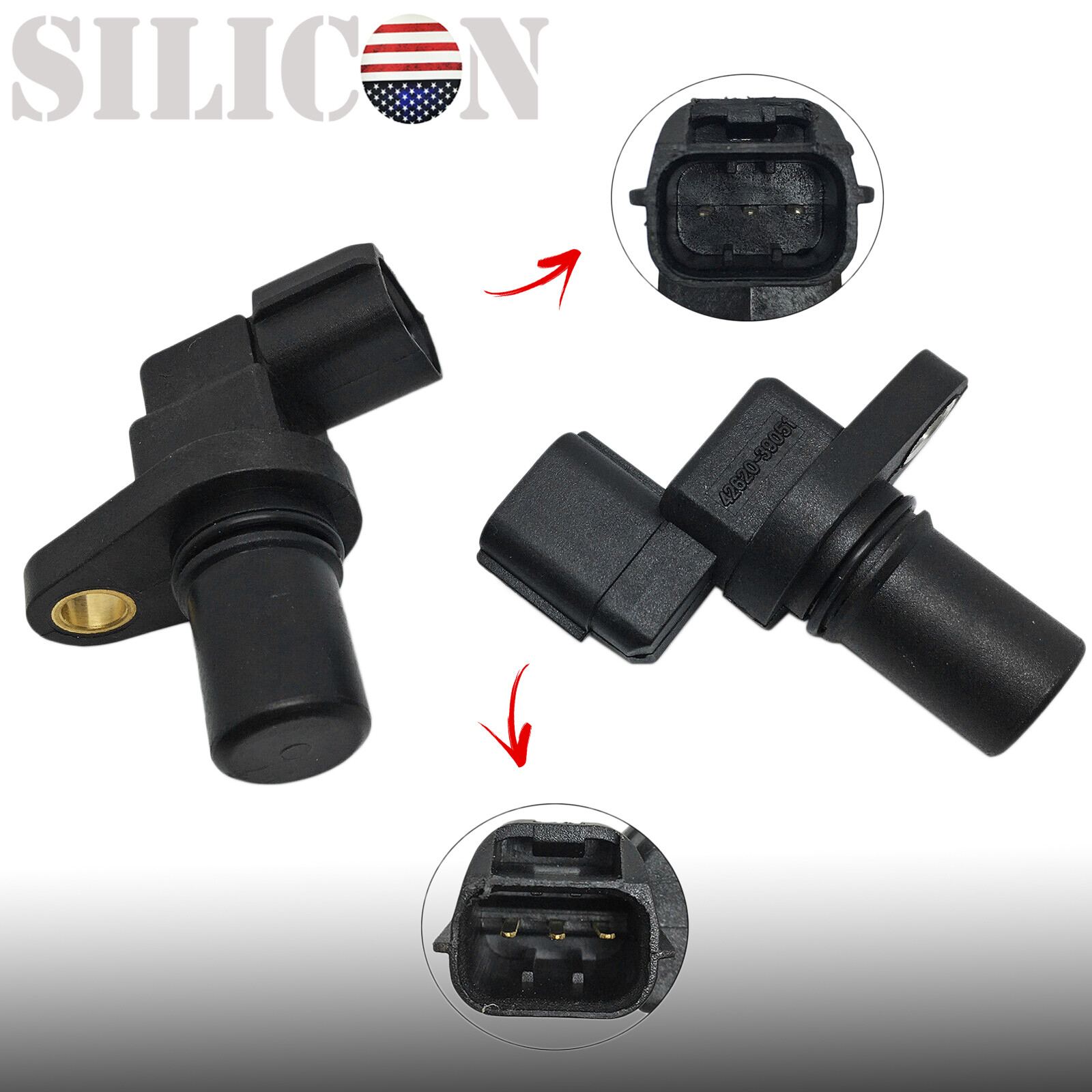 Trans Input & Output Speed Sensor For 1999-07 Hyundai Sonata 2.4L 2.5L 2.7L 3.3L