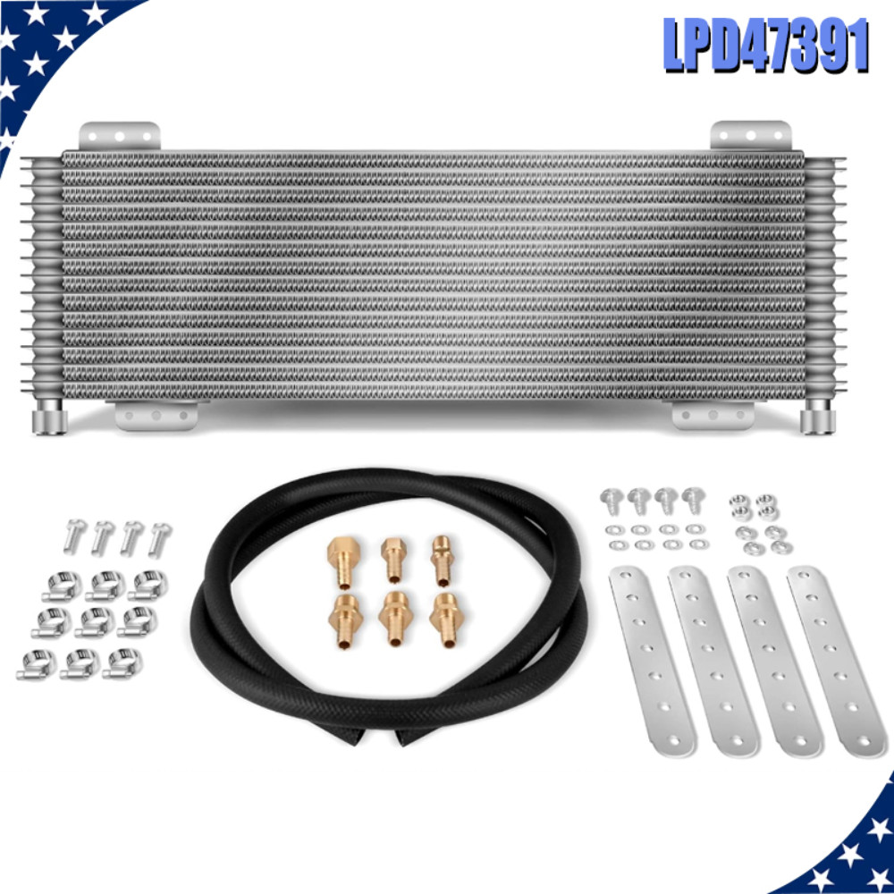 Low Pressure Drop Transmission Oil Cooler Kit Max 40K GVW Replaces# LPD47391