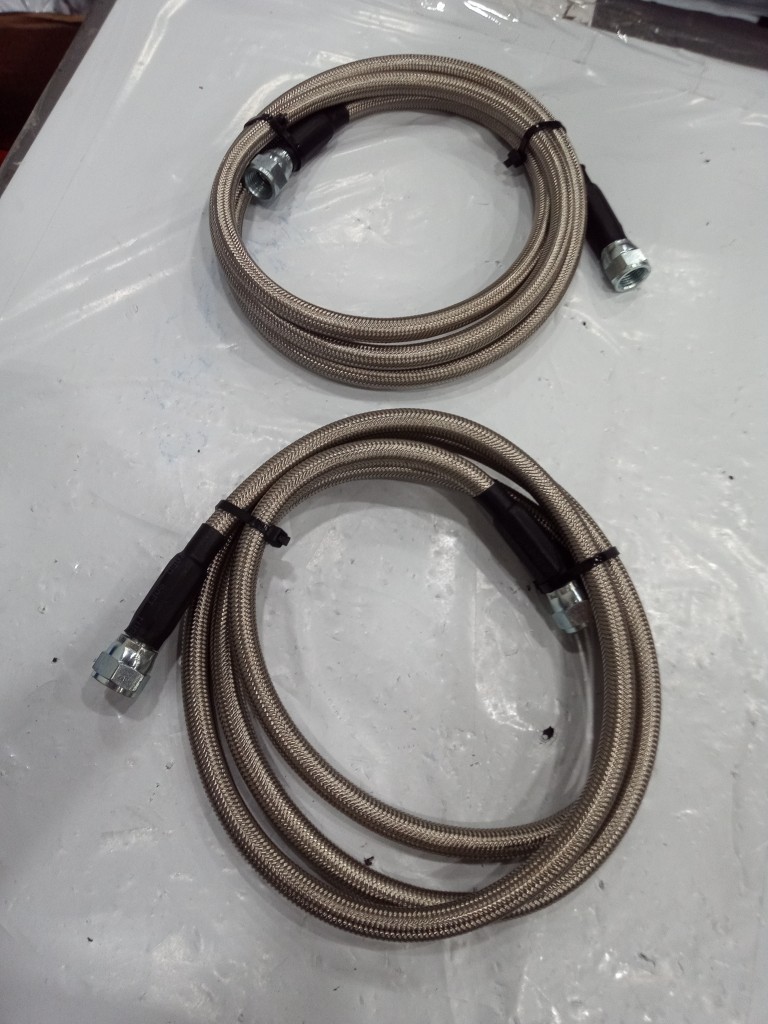 6AN 70″ SS Braided Transmission Fluid Cooler Hose Line Kit For GM 4L60E 4L80 US
