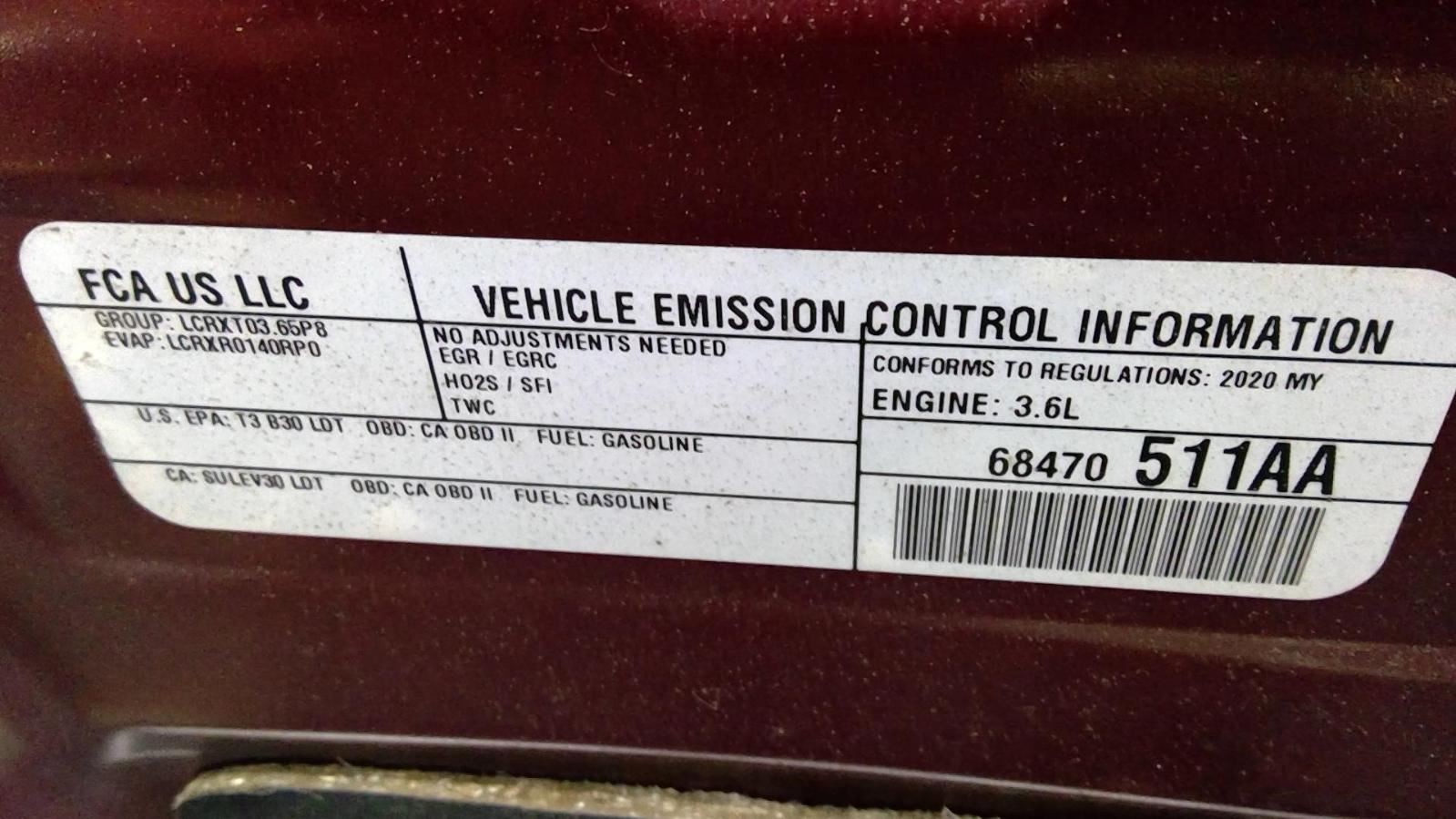 Automatic Transmission Gasoline 9 Speed Automatic Fits 20-22 PACIFICA 1001200