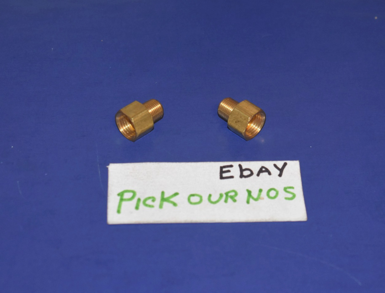 2 Ford C4 C6 Automatic Transmission 5/16 x 1/8 PT Cooler Line Fittings 1964-up