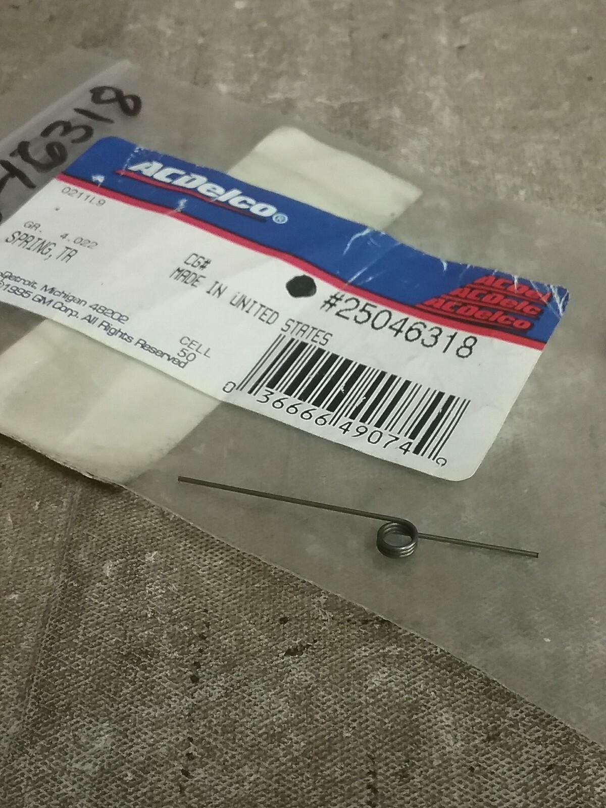 ACDelco Spring , Transmission Shift Indicator 25046318
