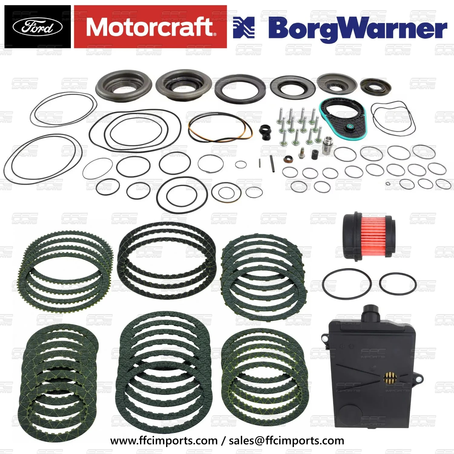 10R80 Transmission OEM FORD Master Rebuild KIT 17-UP Pistons Frictions 2 Filters