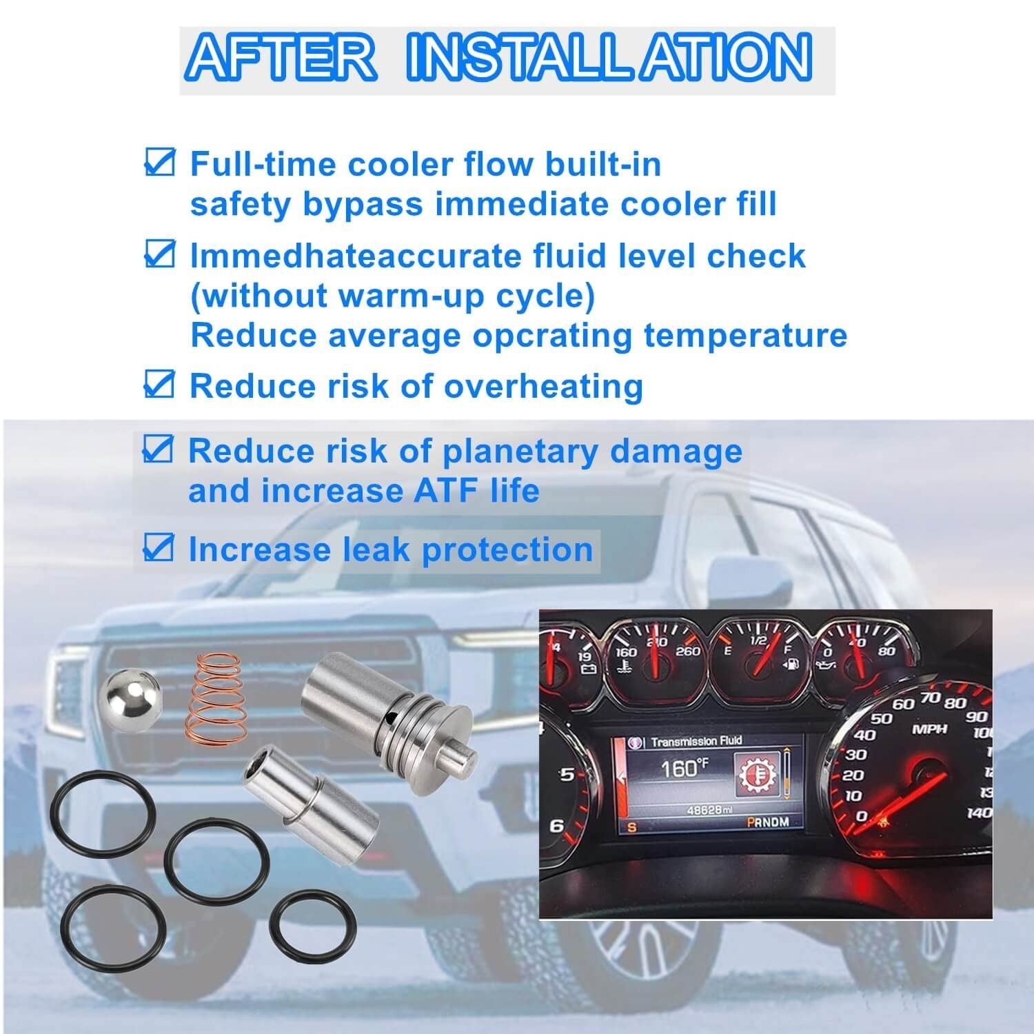 Transmission Cooling System Upgrade Kit for GM 6L80 6L90 8L80 8L90E 10L90 – Supe