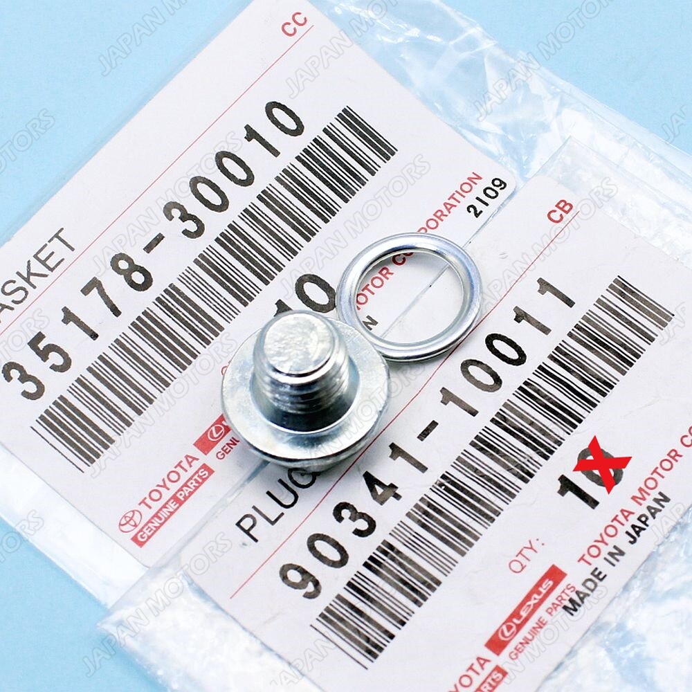 Genuine OEM Toyota Lexus Many Models Transmission Pan Drain Plug With Gasket