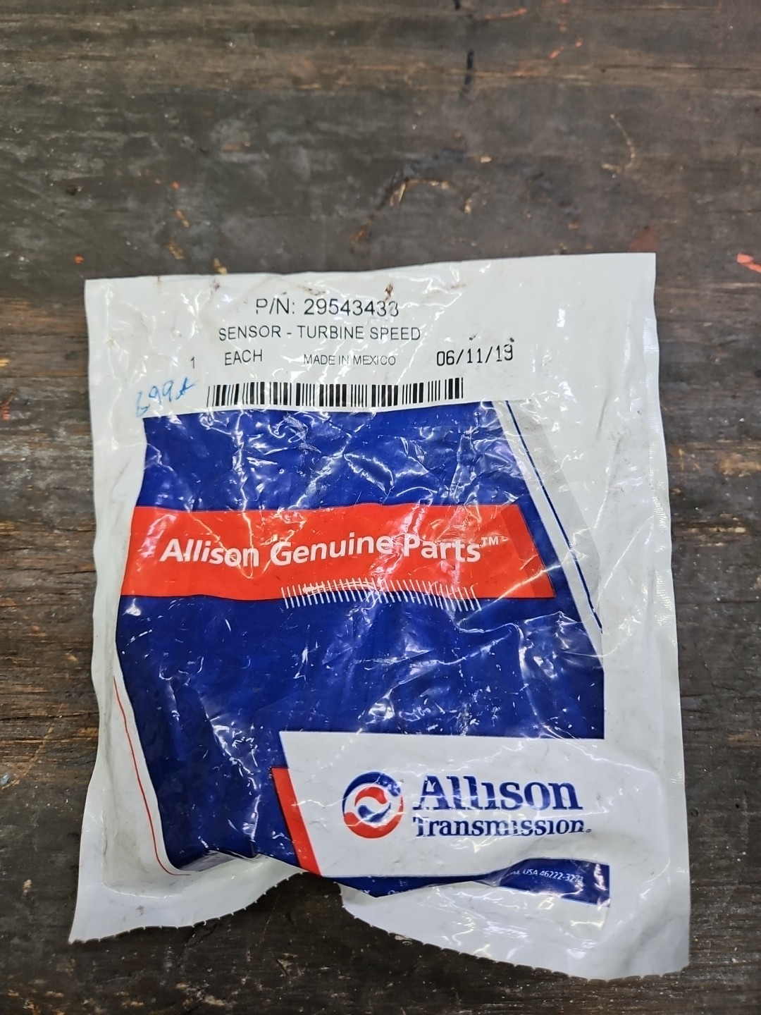 Allison Genuine Parts Turbine Speed Sensor 29543433