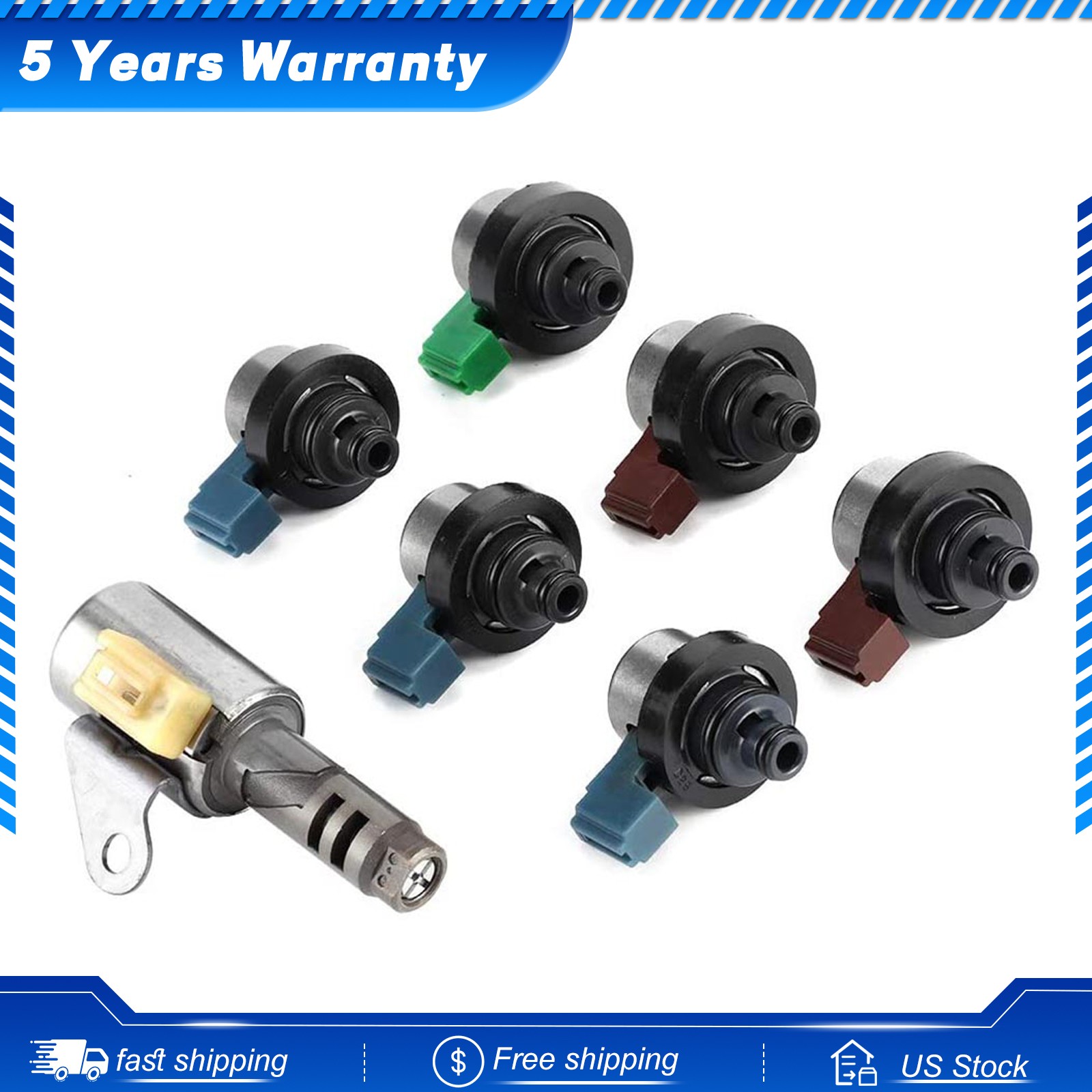 7PCS 4EAT Transmission Shift solenoid kit For Subaru Forester Outback 2.4L 2.5L