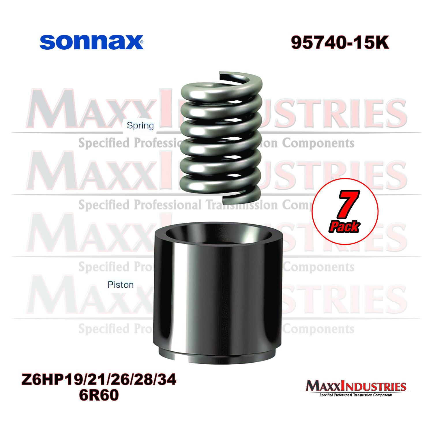Sonnax 95740-15K ZF ACCUMULATOR KIT ZF6HP19/26/32 ZF8HP45/55/70 6R60, 6R80