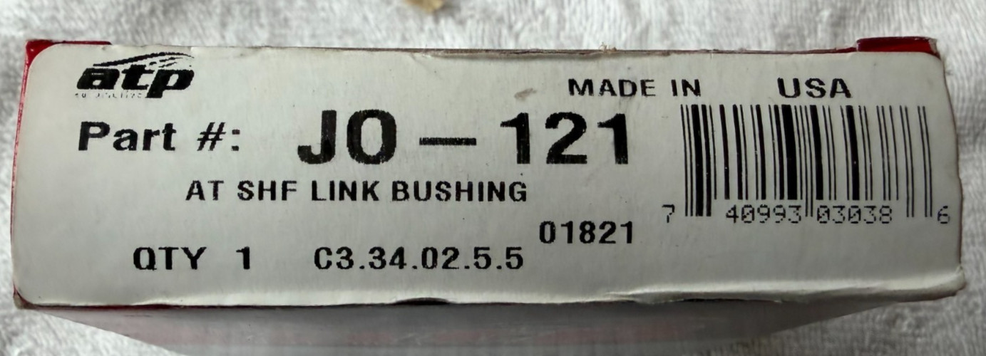 NEW!!! ATP (Automatic Transmission Parts Inc.) JO121 AT. Shift Link Bushing