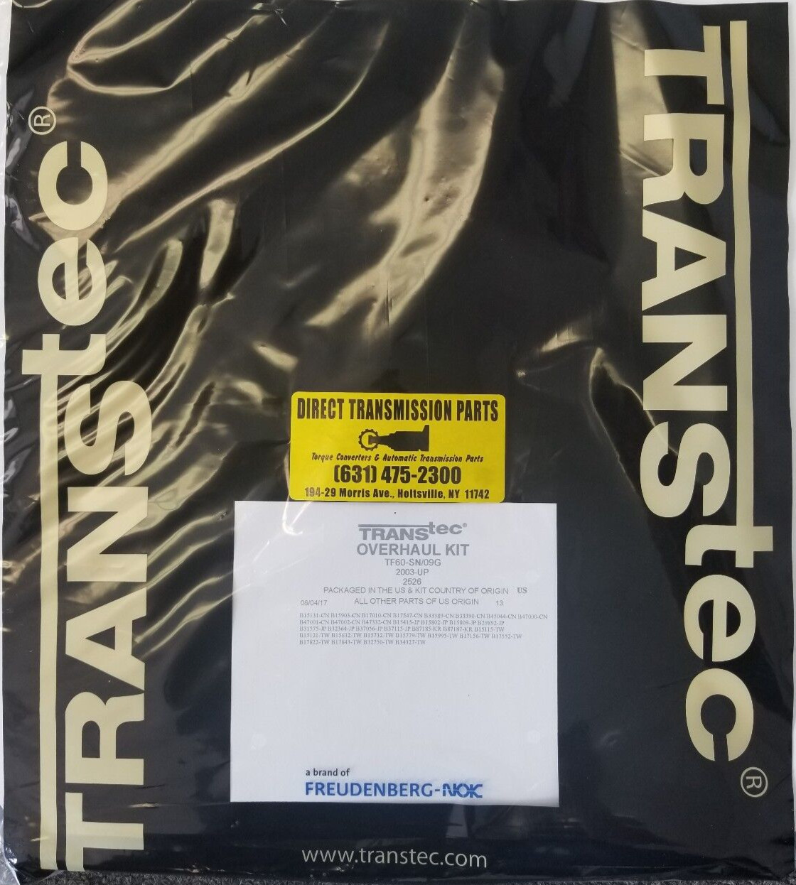JF017E/CVT-8 (2WD), (CVT) 2012-2014 OVERHAUL KIT W/OPISTONS