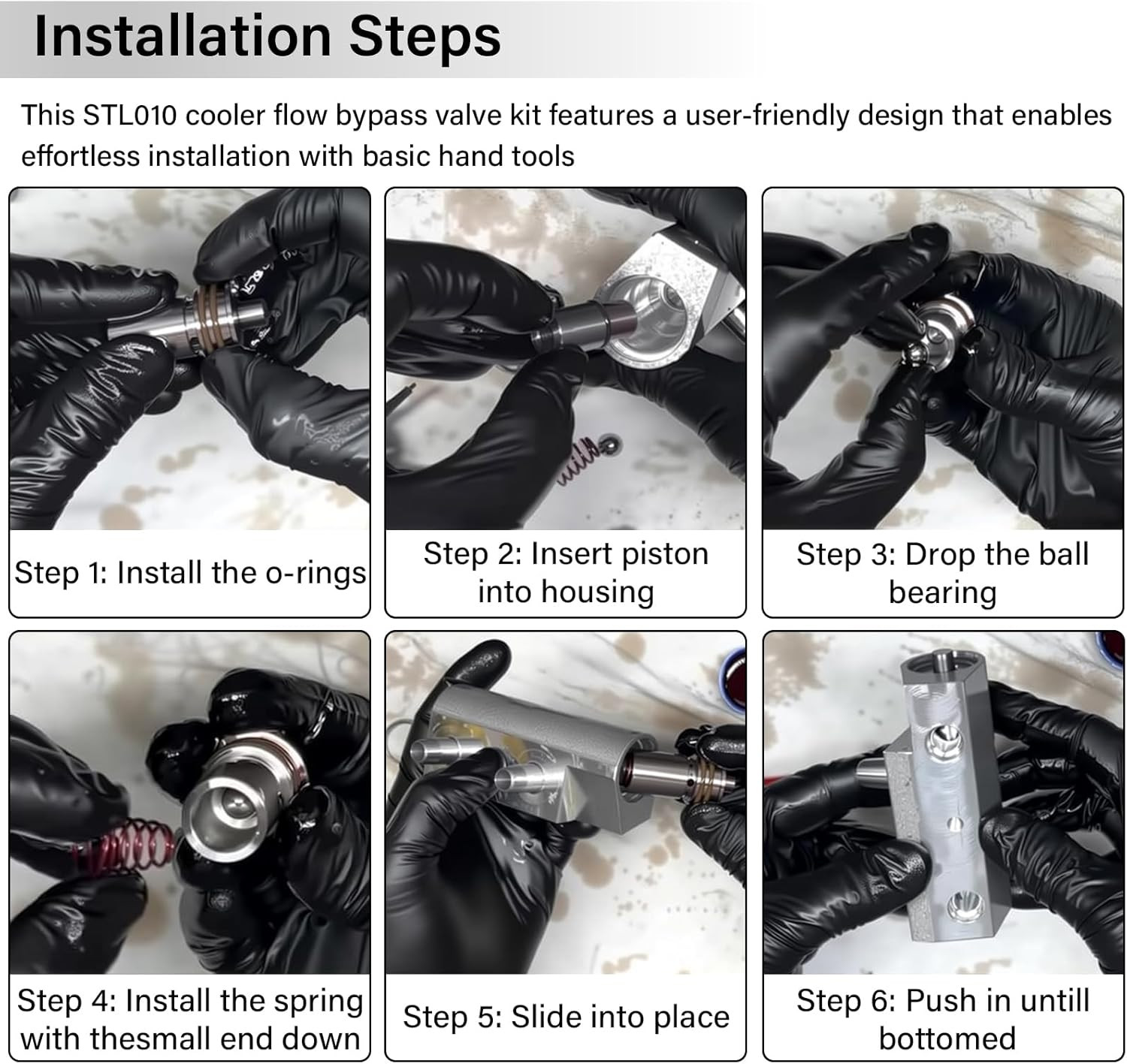 STL010 Cooler Flow Bypass Valve Kit Upgrade 6L80 6L90 8L90 with Bypass Gasket