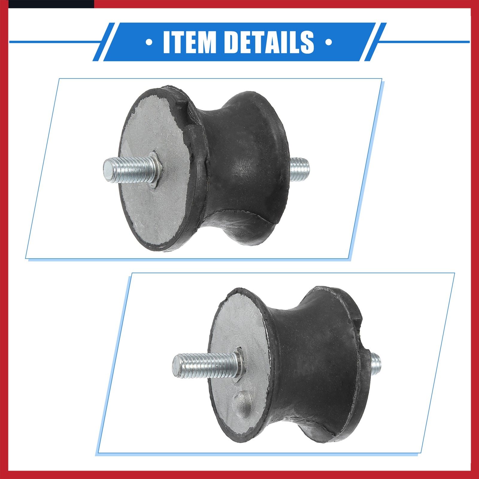 2 Pcs Automatic Transmission Mounting Fit for BMW 325is 1992-1995 Rubber Black