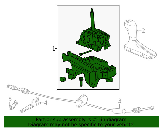 Genuine GM Automatic Transmission Shift Lever Assembly 23464321