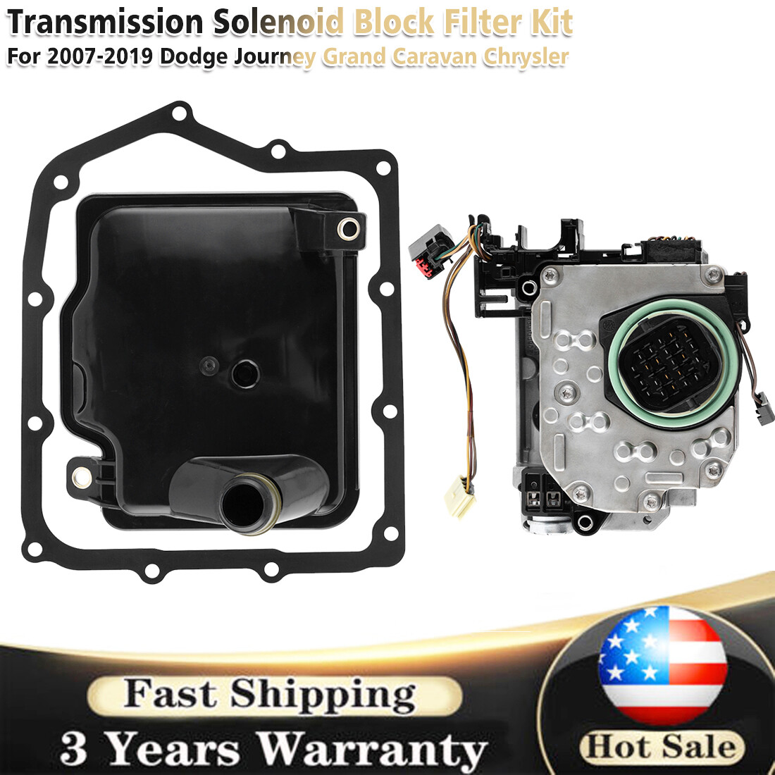 Transmission Solenoid Block Filter Kit 68376696AA 05078709AB 68371508AA 2007 up