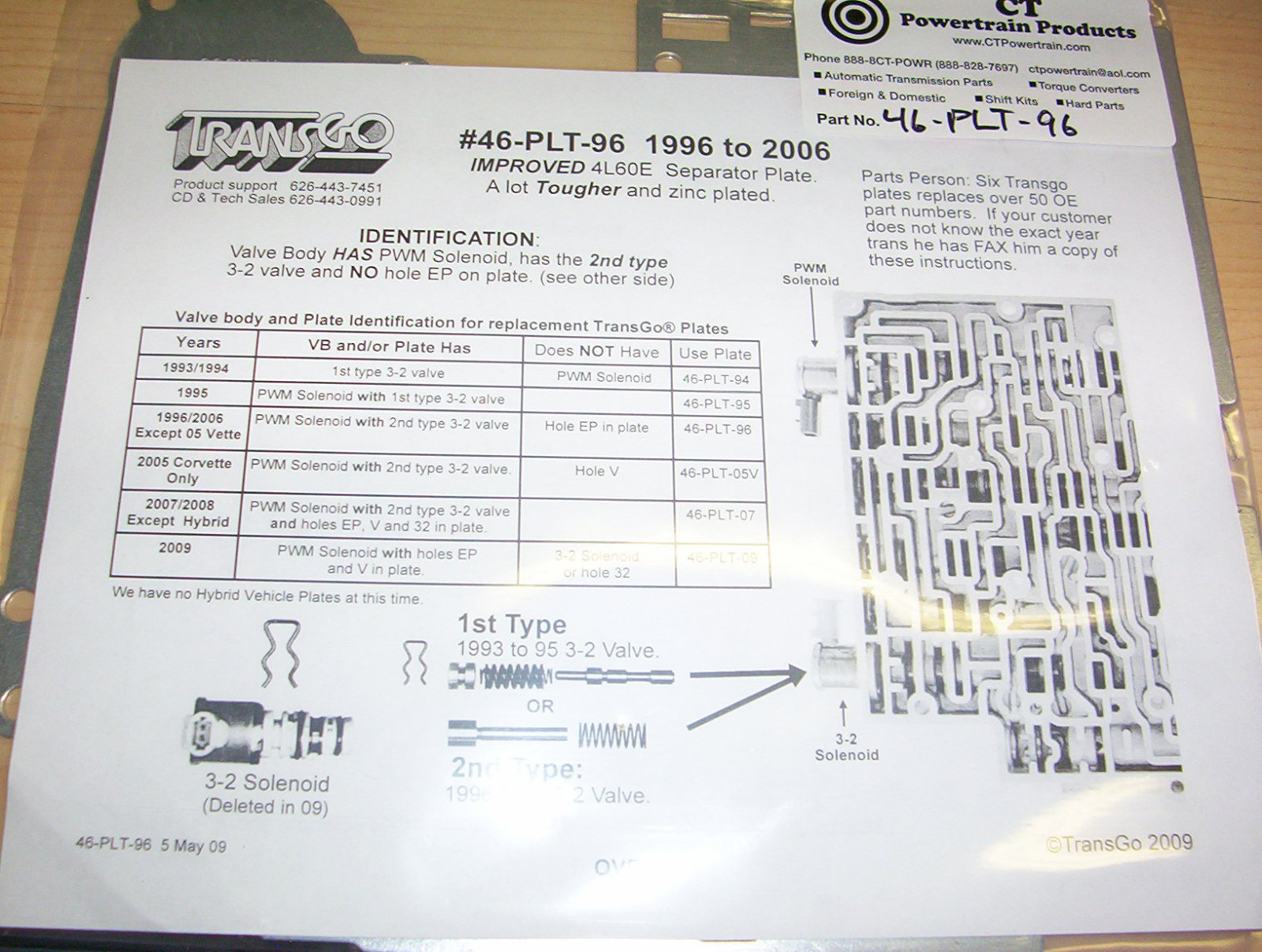 4L60E 4L65E 1996-2006 1870 P1870 Code Buster Update Kit With TransGo SK4L60E New