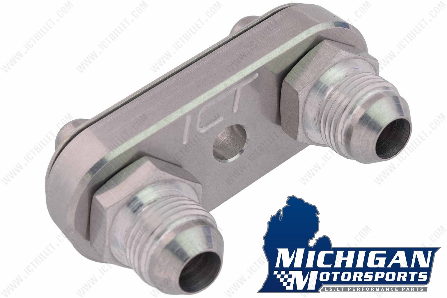6L80E 6L90E 8L90E Transmission -8AN Cooler Line Adapter Plate and Fittings 6L80