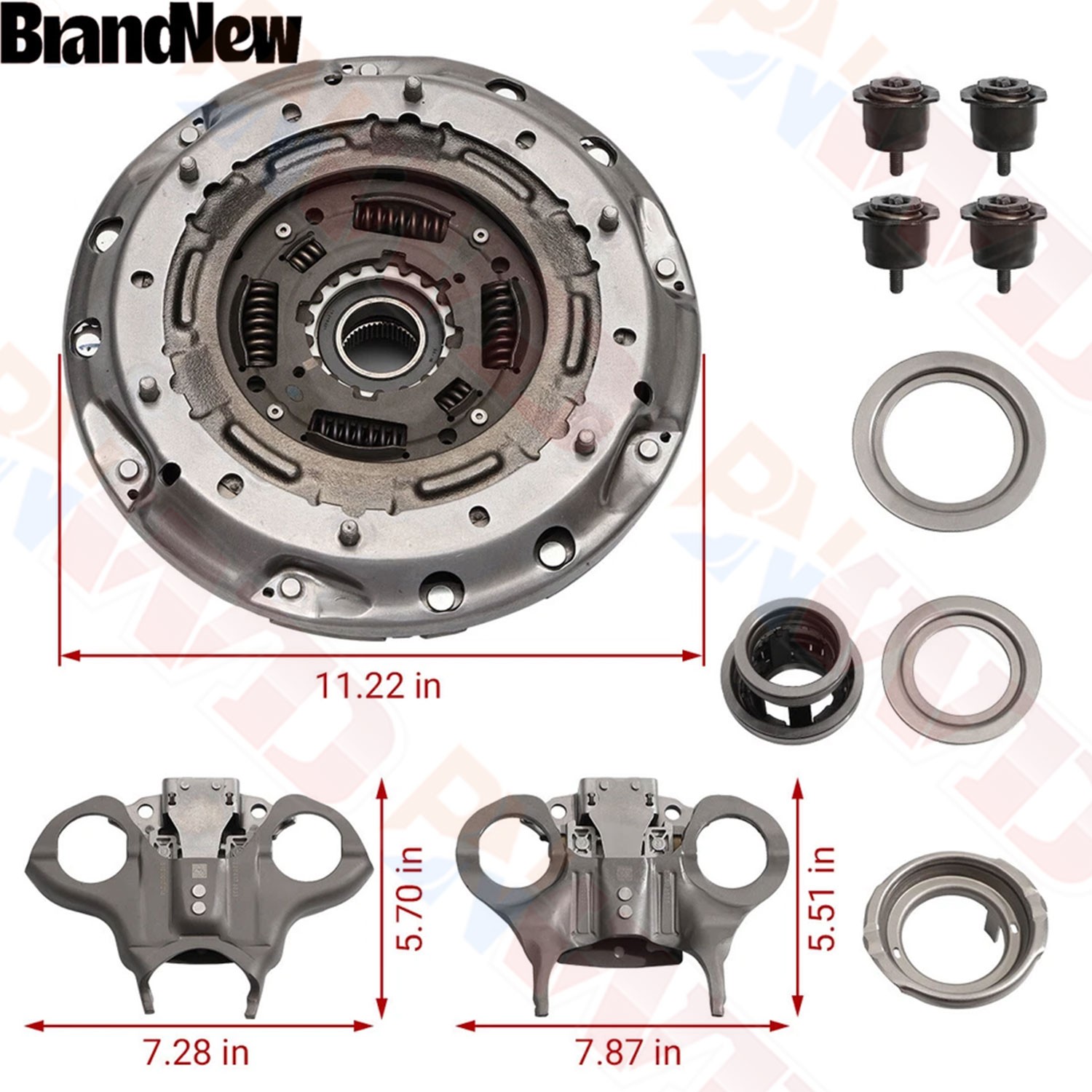 For Ford Focus Fiesta 2012-2019 Transmission Dual Clutch Fork Kit 6DCT250 DPS6