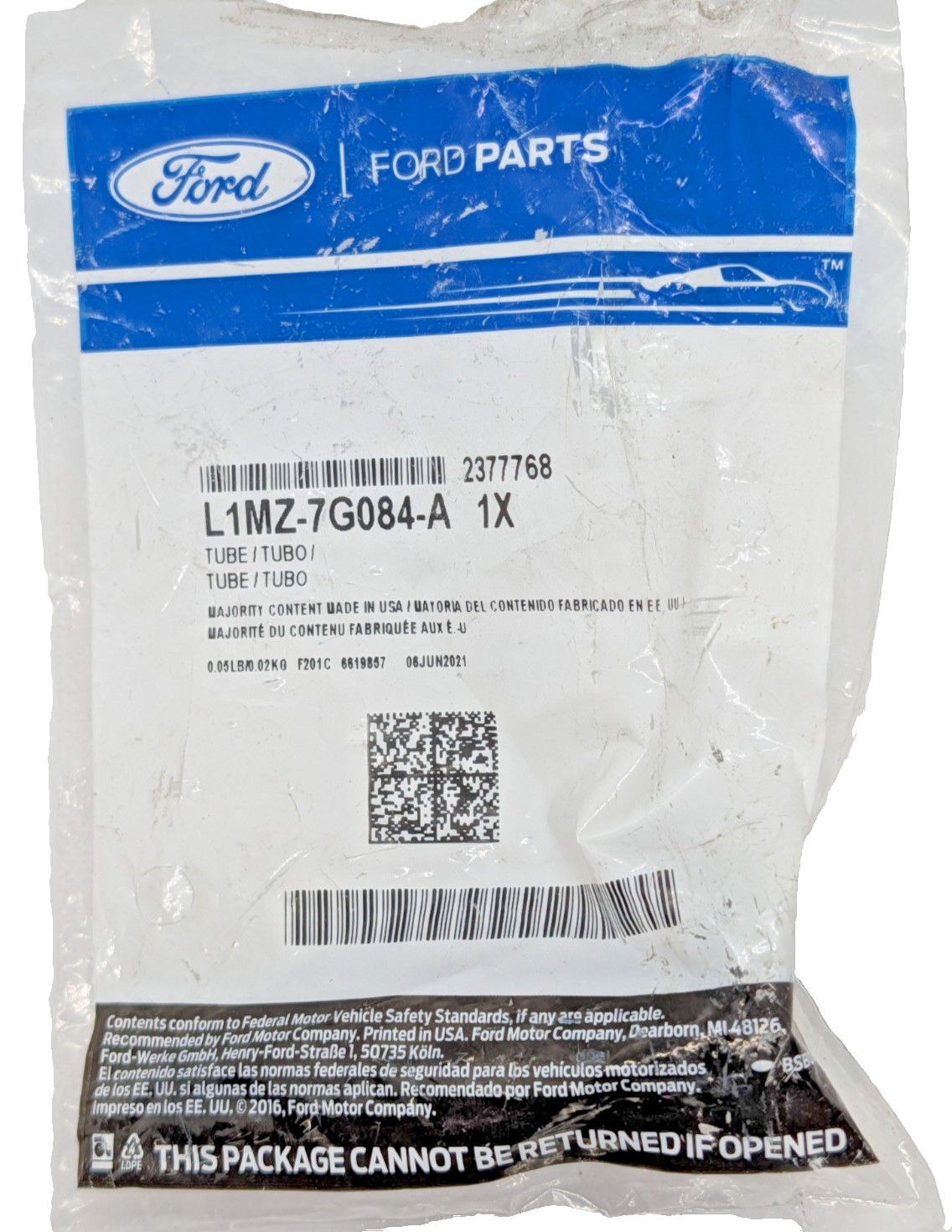 Genuine Ford L1MZ-7G084-A Cooling Tube Automatic Transmission Torque Converter