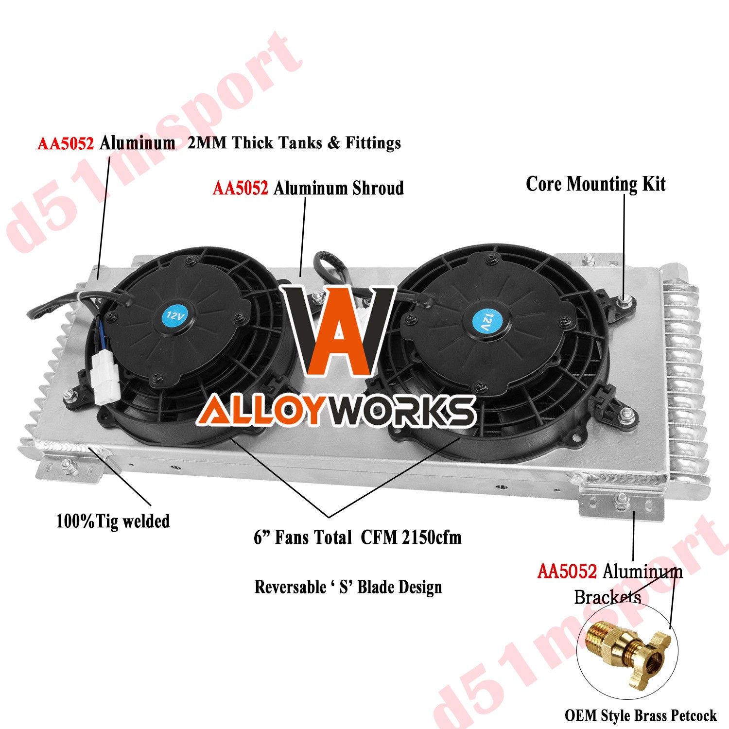 Transmission Oil Cooler & Shroud Fan Tru-Cool 40k GVW Low-Pressure Dr