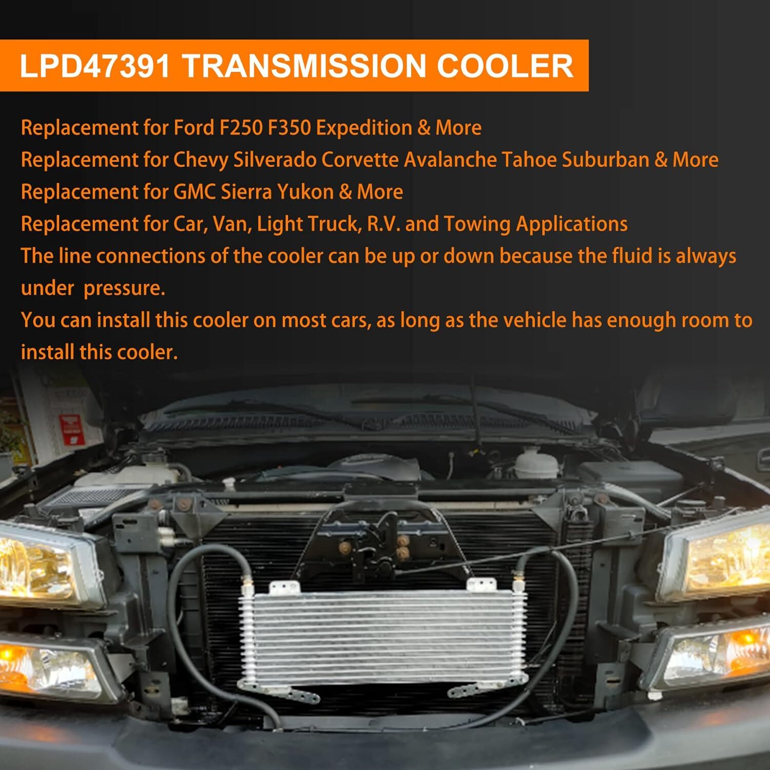Tru✅Cool 40K Automatic Transmission Oil Cooler Heavy Duty GVW Max LPD47391 W/Box